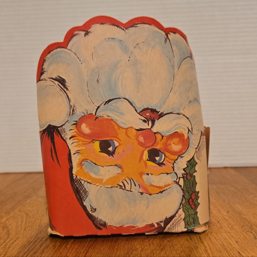 Rare 1940s–50s Santa Gift Wrap Box | Original Christmas Packaging, MCM Ephemera - Picture 5 of 5